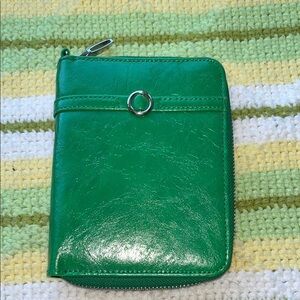 Green Wallet with Silver‎ Accent